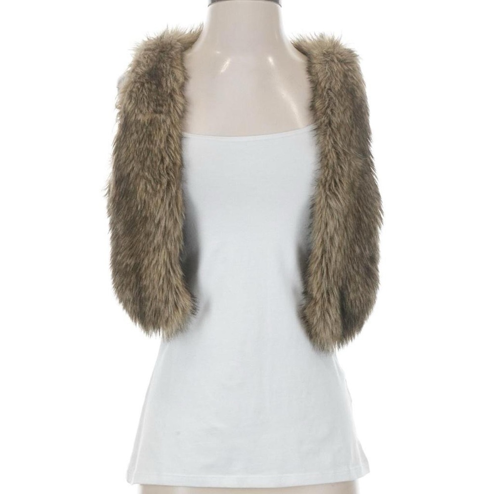 Abercrombie & Fitch Faux Fur Vest in Brown